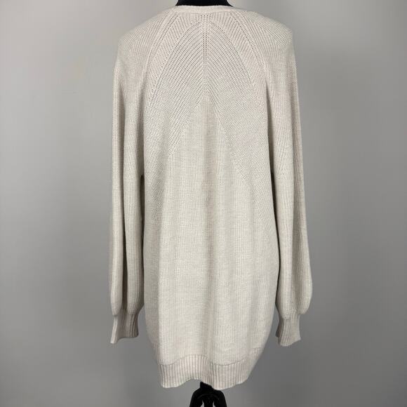 Athleta Chandail Hanover 3 NEW Wool Knit Pullover Long Sleeve V Neck Sweater 1X - Picture 2 of 11